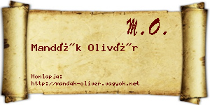Mandák Olivér névjegykártya