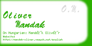 oliver mandak business card